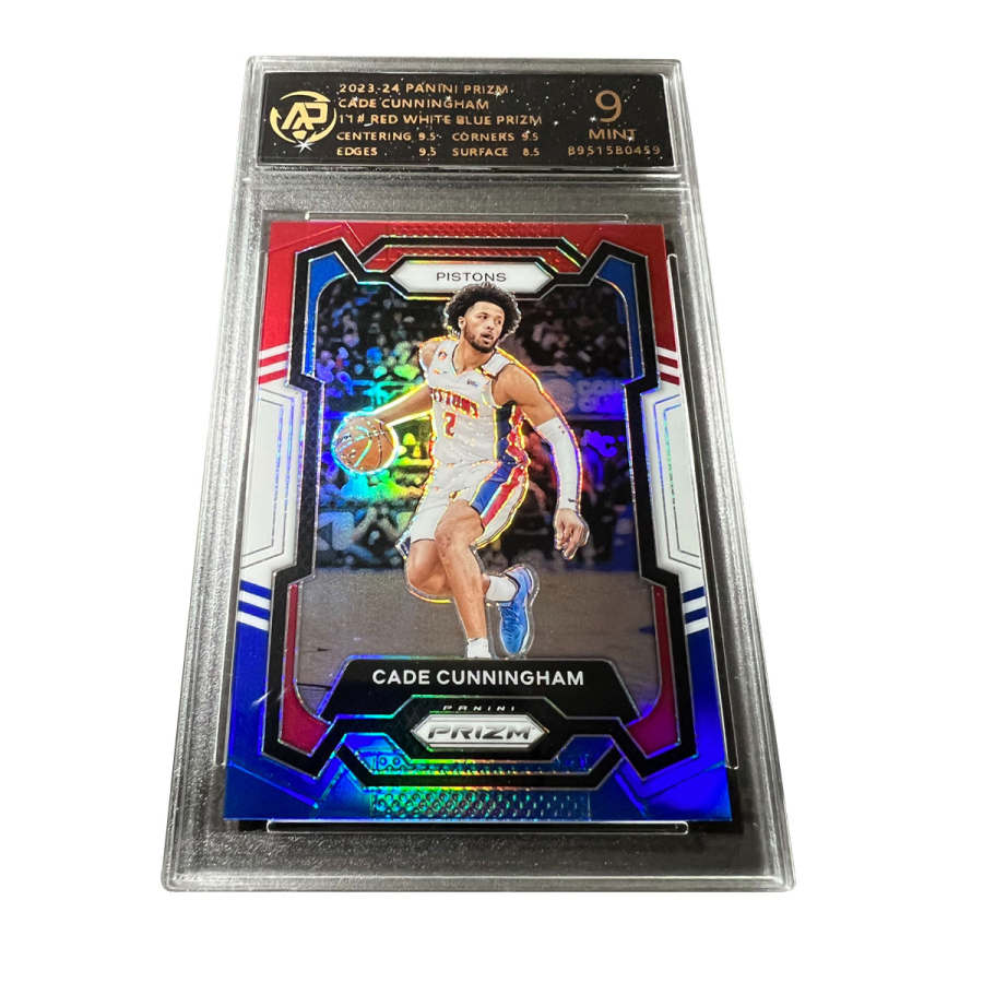 PANINI Cunningham Player Card Prizm Collection, Ice Shatter Fold, Silver Fold, Holographic Card, Tricolor Fold