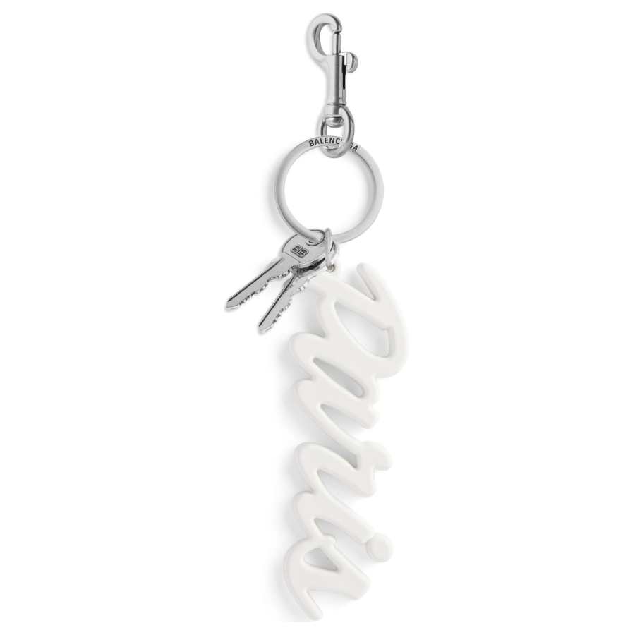 Balenciaga PARIS Stainless Steel And Silicone Bag Accessory Women's White