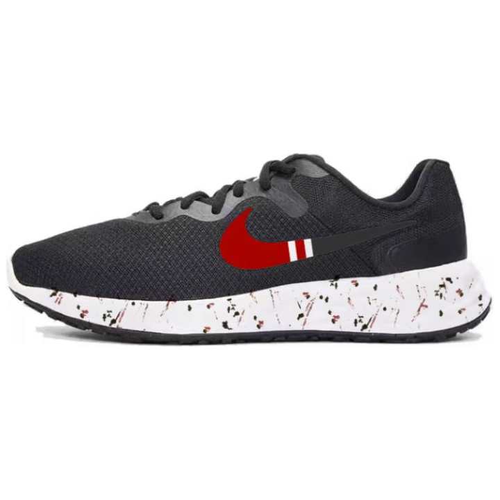 Nike Nike REVOLUTION 6 Cushioning Slip Resistant Abrasion Resistant Lightweight Low top Running Shoes Men's White