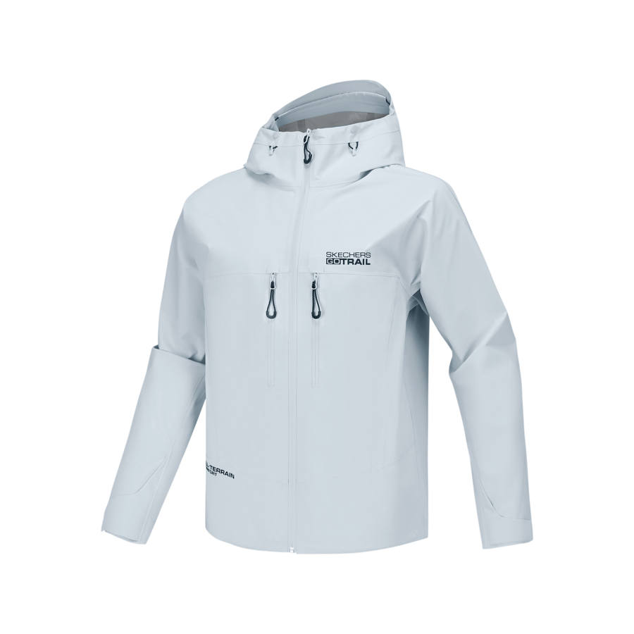 Skechers Wilderness Outdoor Collection Waterproof And Breathable Windbreaker Jacket Men's Pearl Blue
