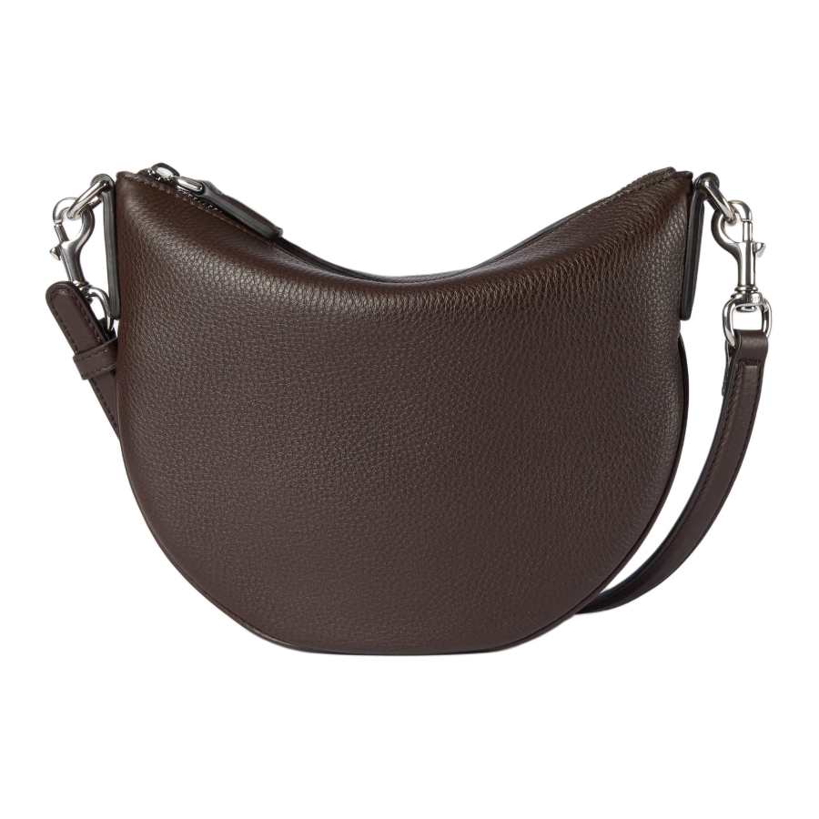GUCCI Leather Shoulder Bag Mini Men's Dark Brown