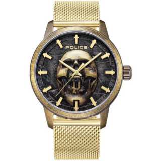 Police Wrist Watches Quartz Movement Stainless Steel Strap 44mm Black Dial Men's Watches
