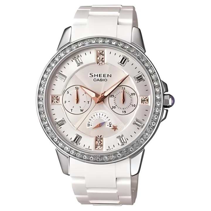 CASIO CASIO Women's SHEEN 38mm White Watch SHE-3023-7A