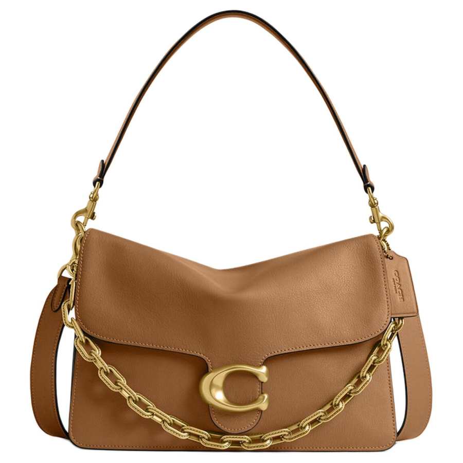 COACH Tabby Cow Leather Shoulder Bag Large Women's Mel Brown