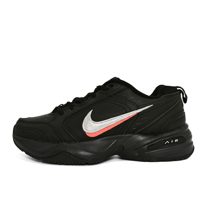 Nike Nike Air Monarch 4 Active Coral Abrasion Resistant Abrasion Resistant Low top Chunky Sneakers Unisex Black