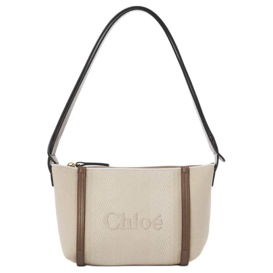 Chloé Chloe Cotton Crossbody Bag, Shoulder Bag Women's Plant Beige