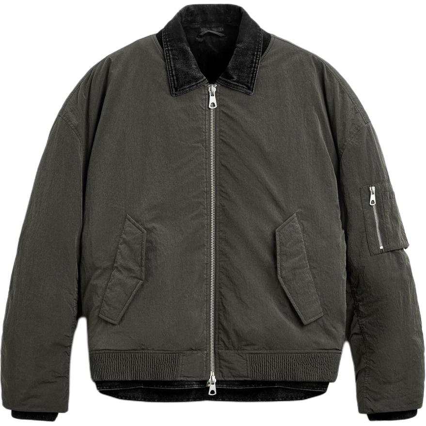 ZARA Puffer Jacket Men's Coal Gray