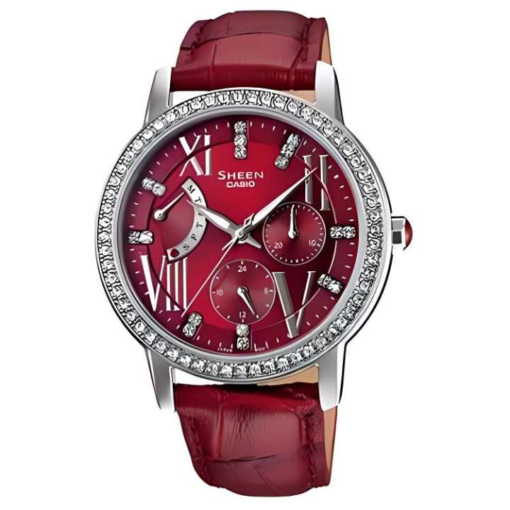 CASIO CASIO Women's SHEEN 37mm Red Watch SHE-3025L-4A