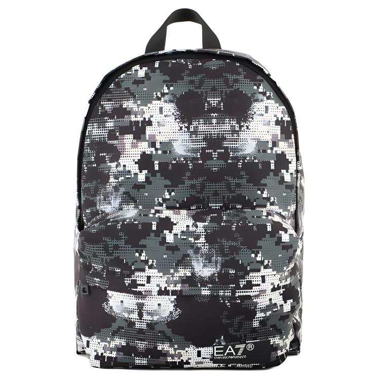 EMPORIO ARMANI Polyester Backpack Large Unisex Green & Black & White