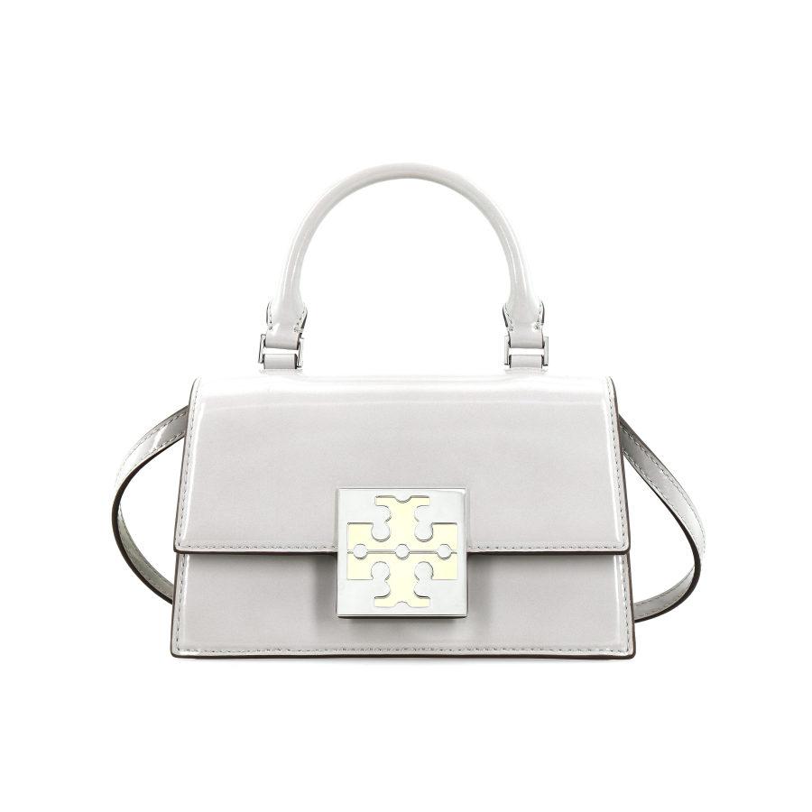 TORY BURCH BON Cow Leather Shoulder Bag, Crossbody Bag, Handbag Mini Women's Gray