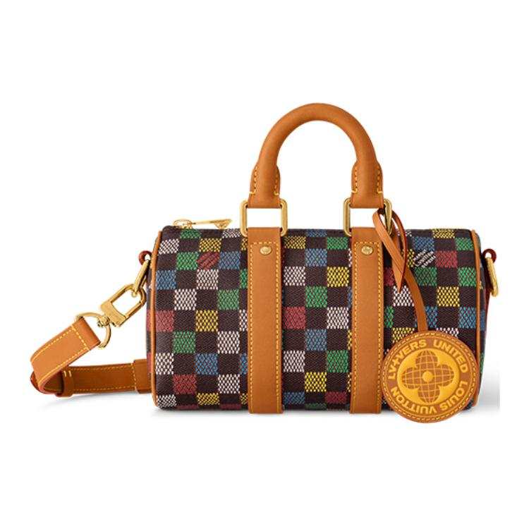 LOUIS VUITTON Keepall Coated Canvas Shoulder Bag, Crossbody Bag, Handbag Women's Multicolor