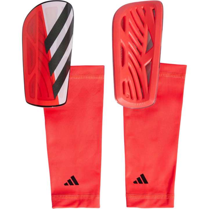 Adidas Adidas Soccer Shin Guards Plastic Unisex Clear Red/White/Black