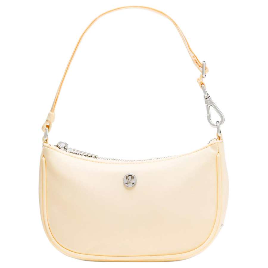 Lululemon City Essentials Nylon Handbag, Shoulder Bag Mini Women's Cream Yellow