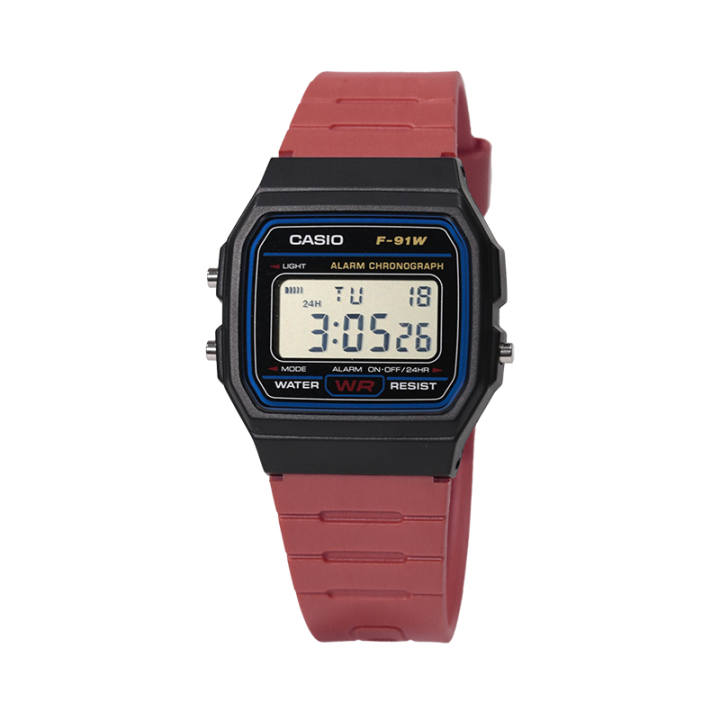 CASIO CASIO Custom Collection F 91W 1 Upgraded Multicolor Quartz Movement Resin Strap Watch Unisex