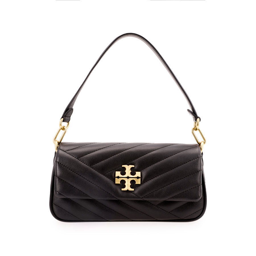 TORY BURCH Small Kira Chevron Flap Shoulder Bag Black