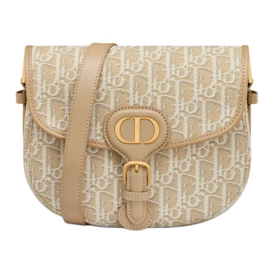 DIOR Bobby Cotton Crescent Bag, Crossbody Bag, Shoulder Bag Medium Women's Beige