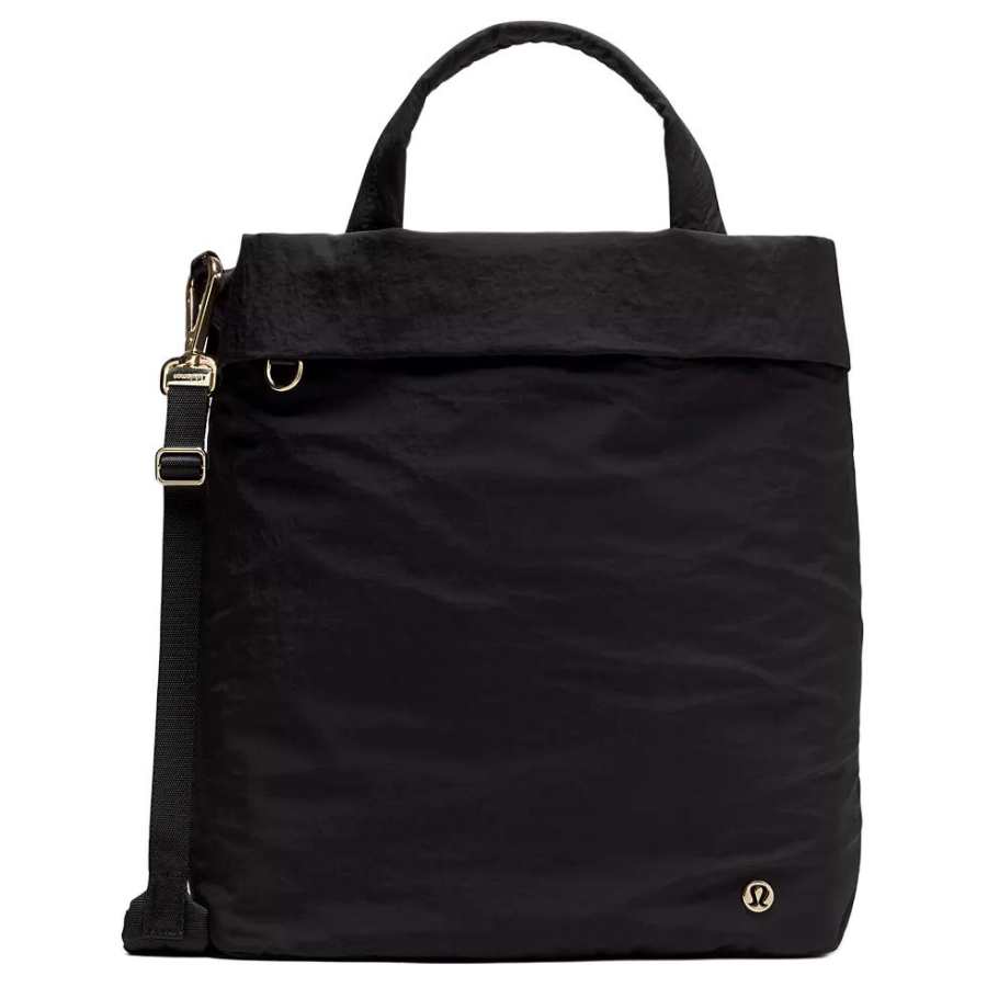 Lululemon On My Level Recycled Nylon Tote Bag, Shopping Bag, One Shoulder Handbag Unisex Black