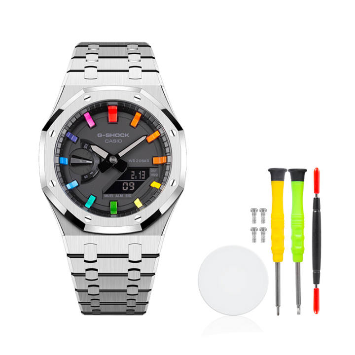CASIO CASIO Custom Collection Quartz Movement Metal Strap Unisex Black Dial