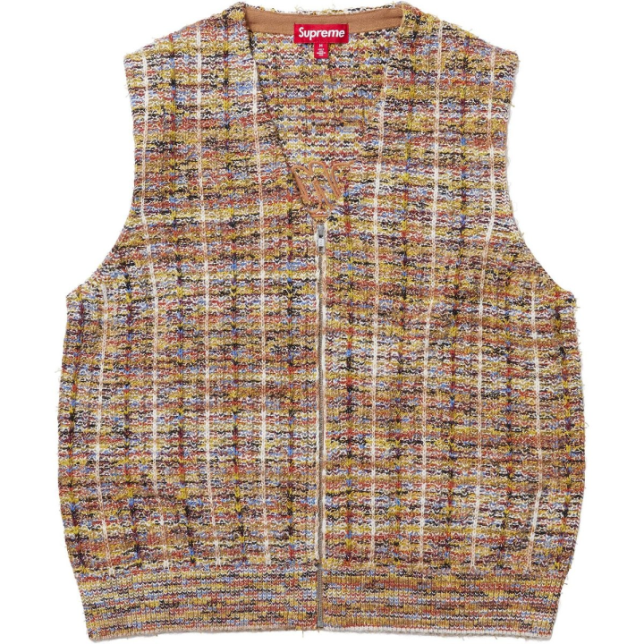 Supreme Supreme Speckled Zip Up Sweater Vest