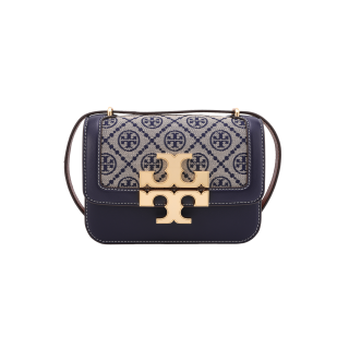 TORY BURCH Tory Burch T Monogram Fabric With Cow Leather Square Bag, Portable Crossbody Bag, Shoulder Bag Small Women's