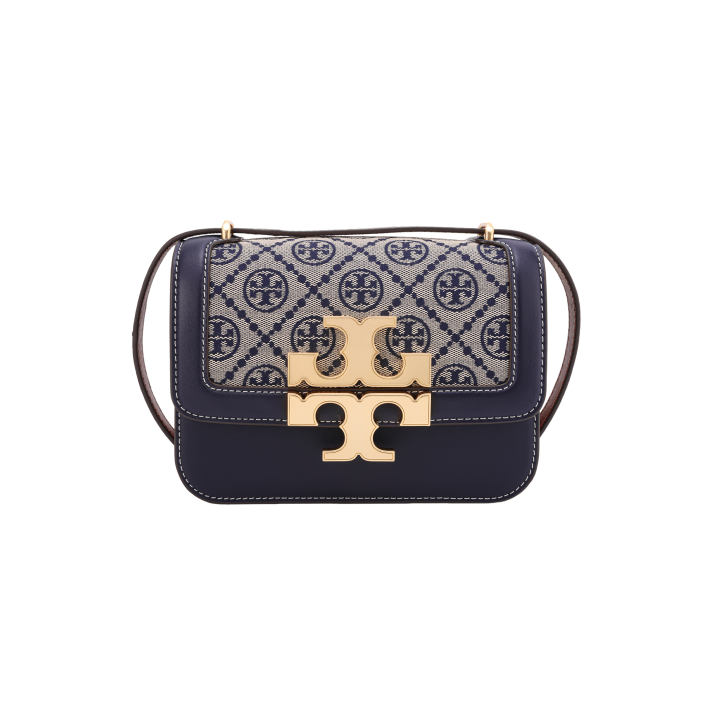 TORY BURCH TORY BURCH Tory Burch T Monogram Fabric With Cow Leather Square Bag, Portable Crossbody Bag, Shoulder Bag Small Women's