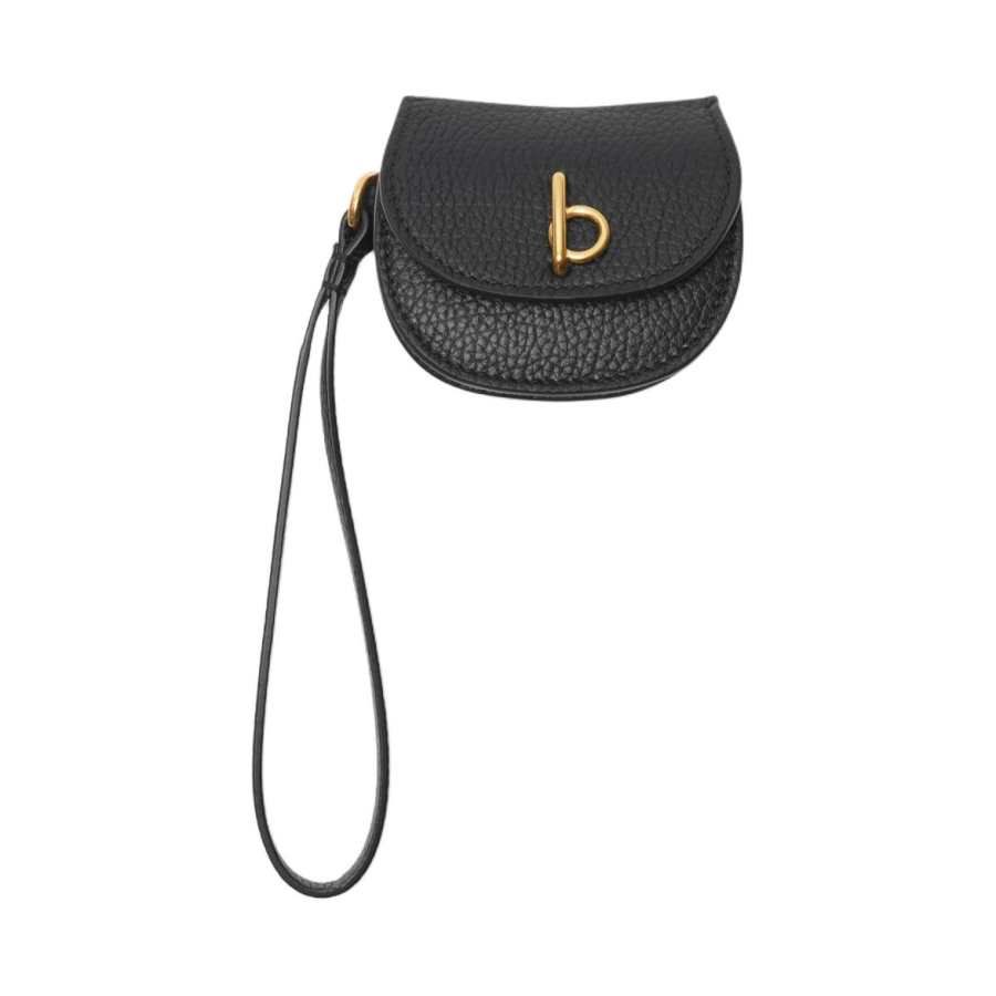 Burberry Rocking Horse Calfskin Earphone Case Unisex Black