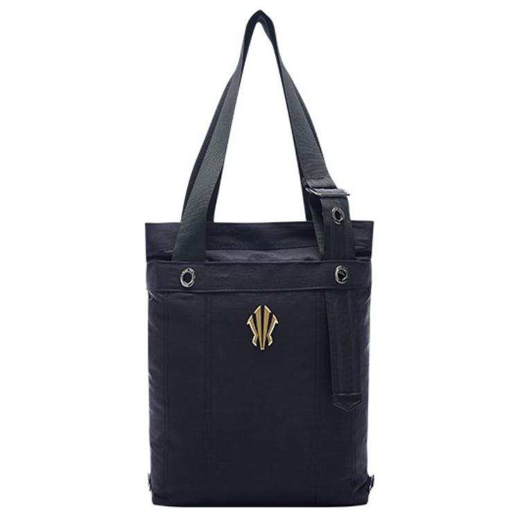 Anta Irving Collection Nylon Tote Bag, Shopping Bag, Handbag, Shoulder Bag Unisex Black