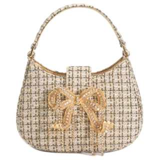 Self-portrait Self portrait Fabric Handbag Medium Women's Gold