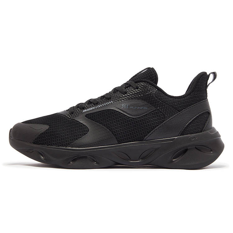 361° Slip Resistant Abrasion Resistant Low top Casual Running Shoes Men's Black Gray