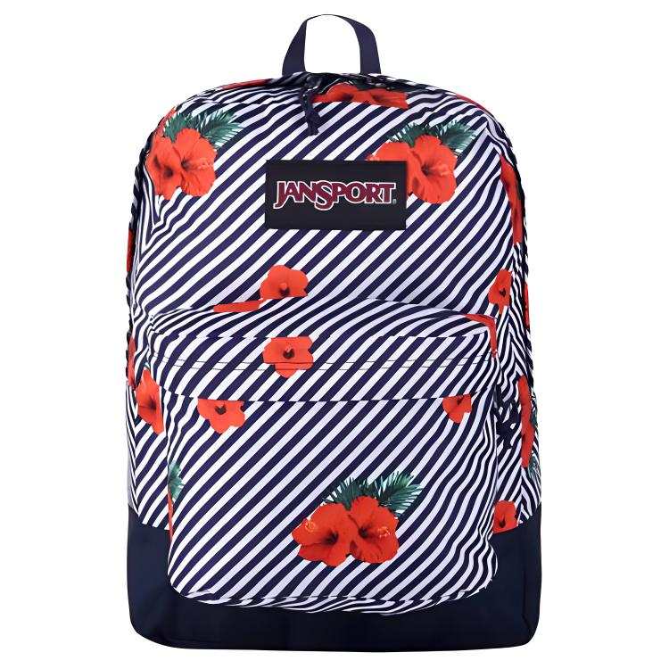 JanSport Fabric Backpack Medium Unisex Blue & White
