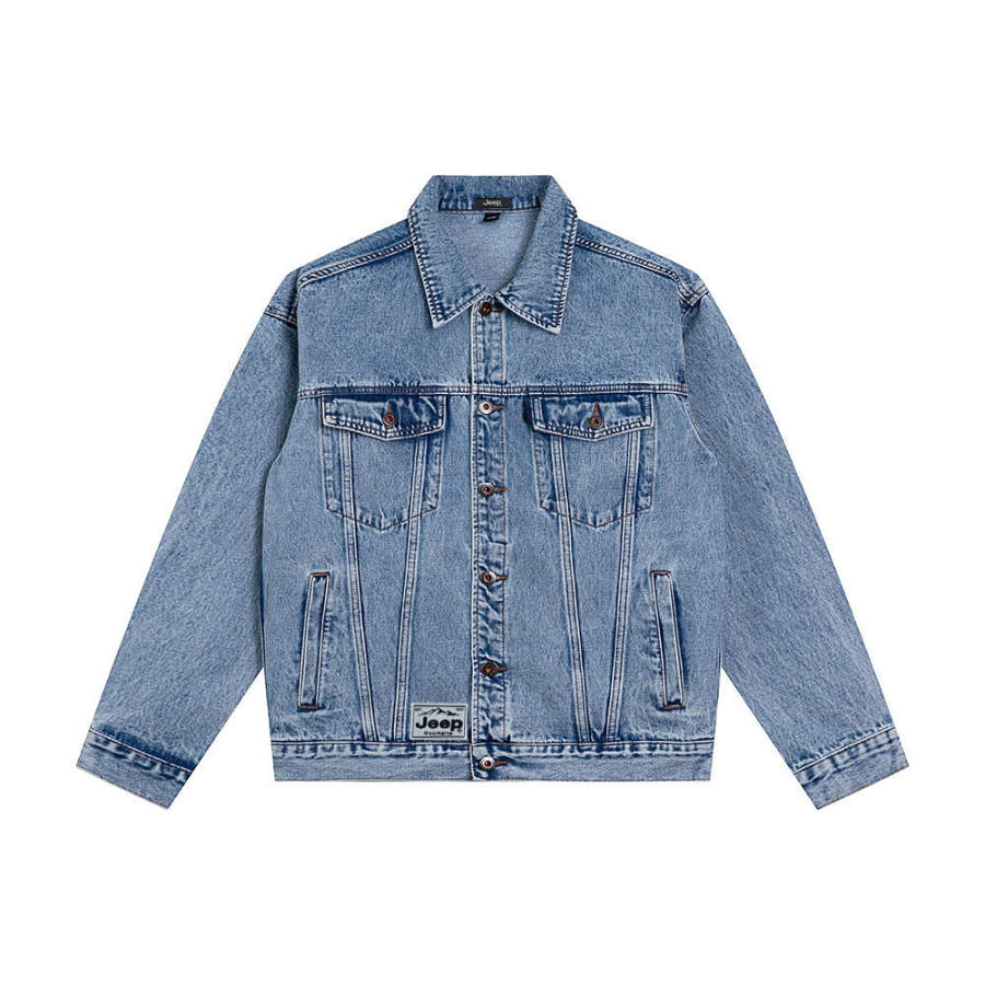 Jeep Moxima Lifestyle Denim Jacket Unisex Bleached Blue