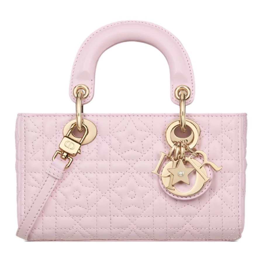 DIOR Lady D JOY Sheepskin Handbag, Shoulder Bag, Crossbody Bag, Handbag Extra Mini Women's Light Pink