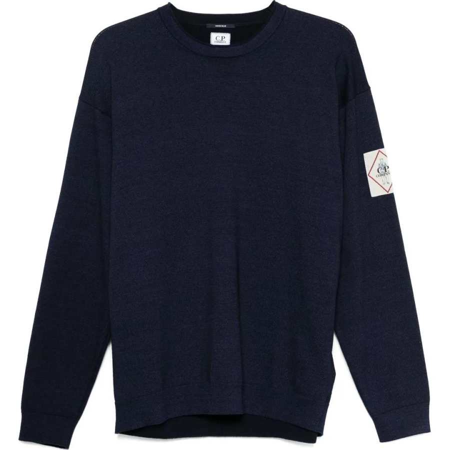 C.P.Company logo-patch sweater
