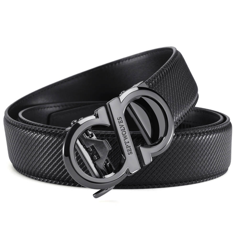 SEPTWOLVES SEPTWOLVES Split Cow Leather Belts Men's Width 3.5CM
