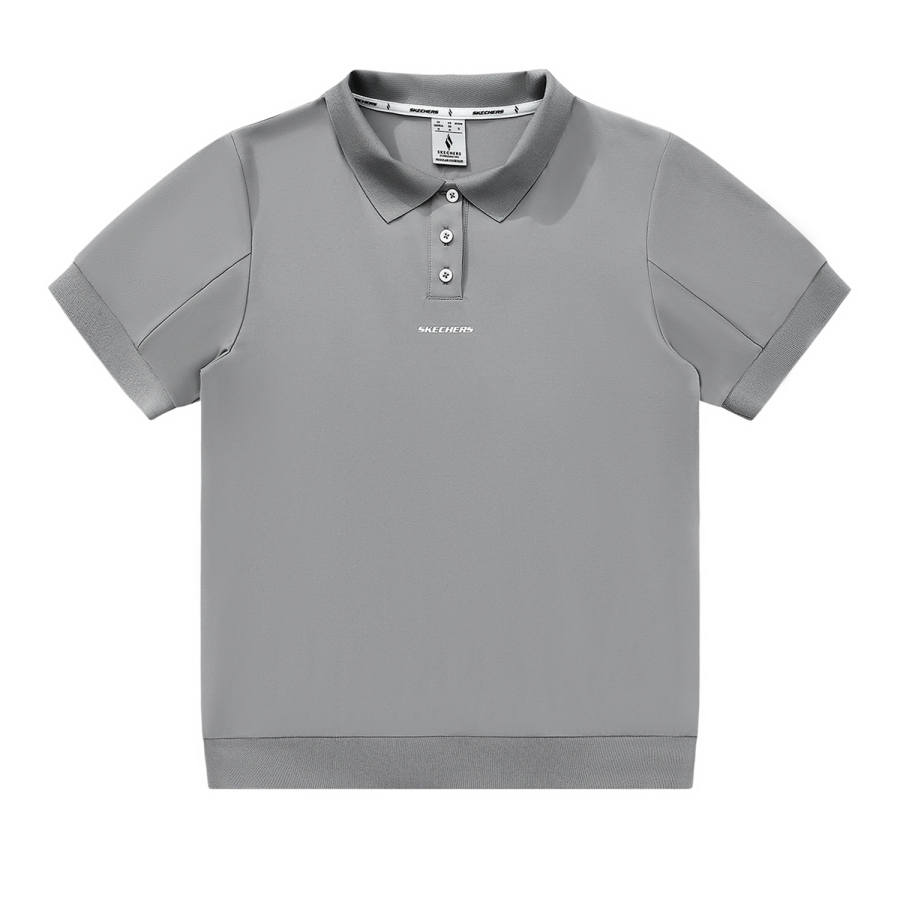 Skechers Elegant Diamond Collection Polo Shirt Unisex Gray