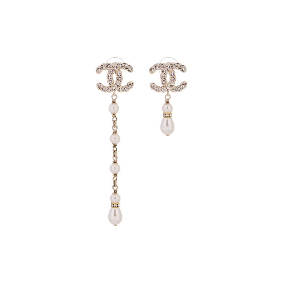 CHANEL CHANEL Earrings Women's White