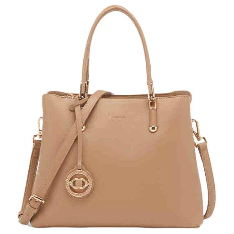 YEARCON Synthetic Leather Shoulder Bag, Crossbody Bag, Handbag Medium Women's Brown