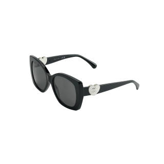 CHANEL Butterfly Sunglasses Women's Black