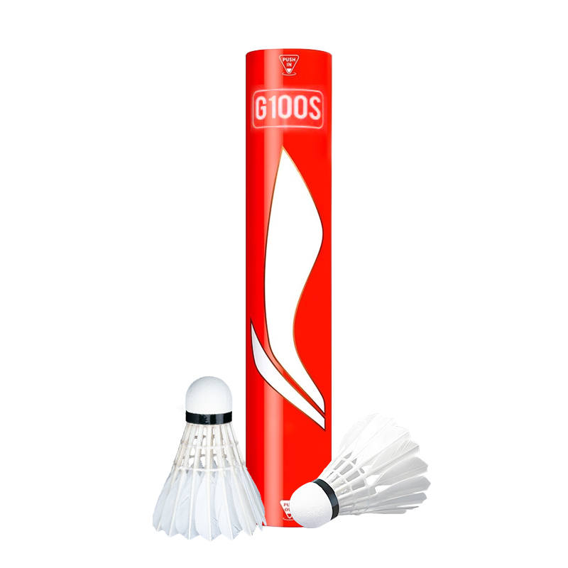 Li-Ning Li Ning G100S Goose Feather Shuttlecock 12 Pack Goose Feather Big Board Goose Feather Competition Training Shuttlecocks