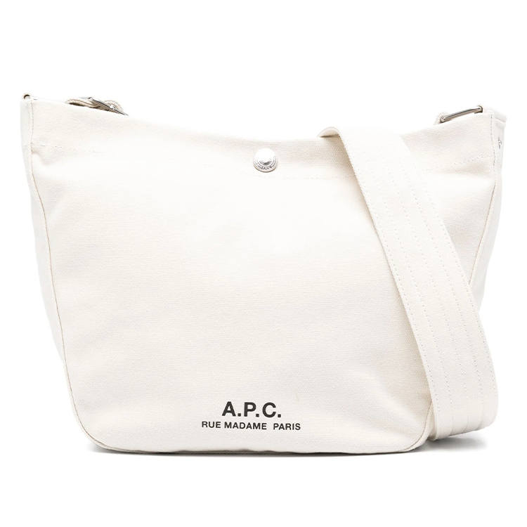 A.P.C Recycled Cotton Shoulder Bag Small Women's Light Beige
