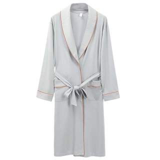 Cotton Gene Sleep Robe Men's Light Gray