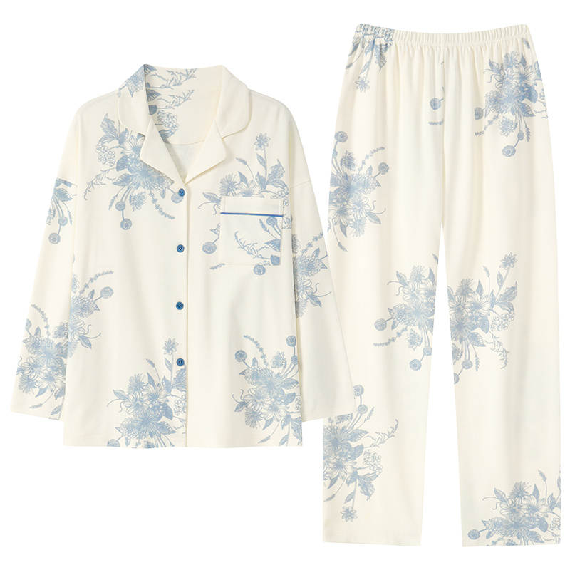 Cotton Gene Pajama Set Women's White