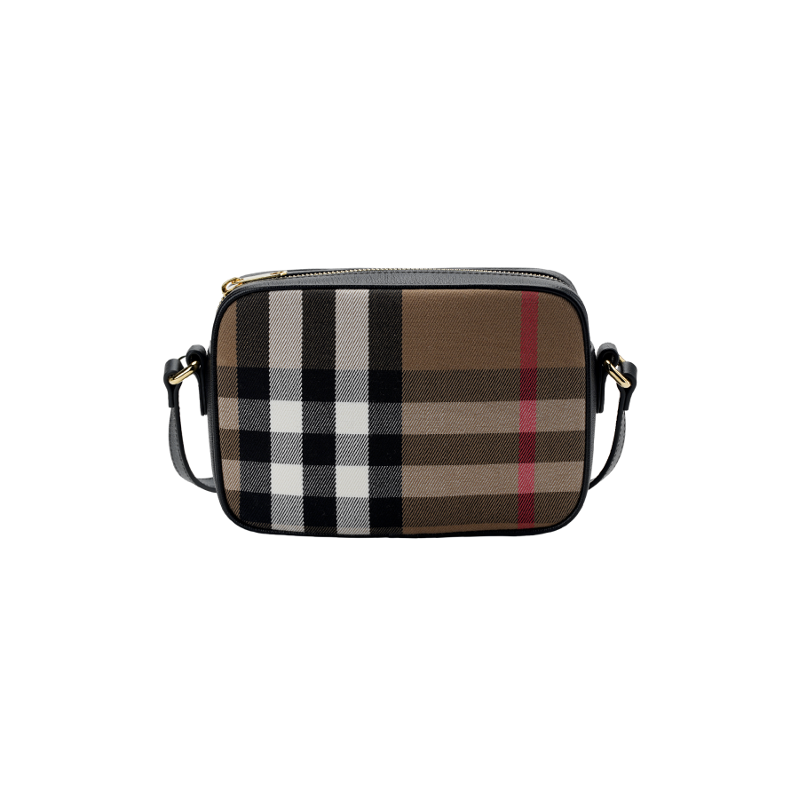 Burberry Cow Leather Crossbody Bags Regular Women's Brown & Black