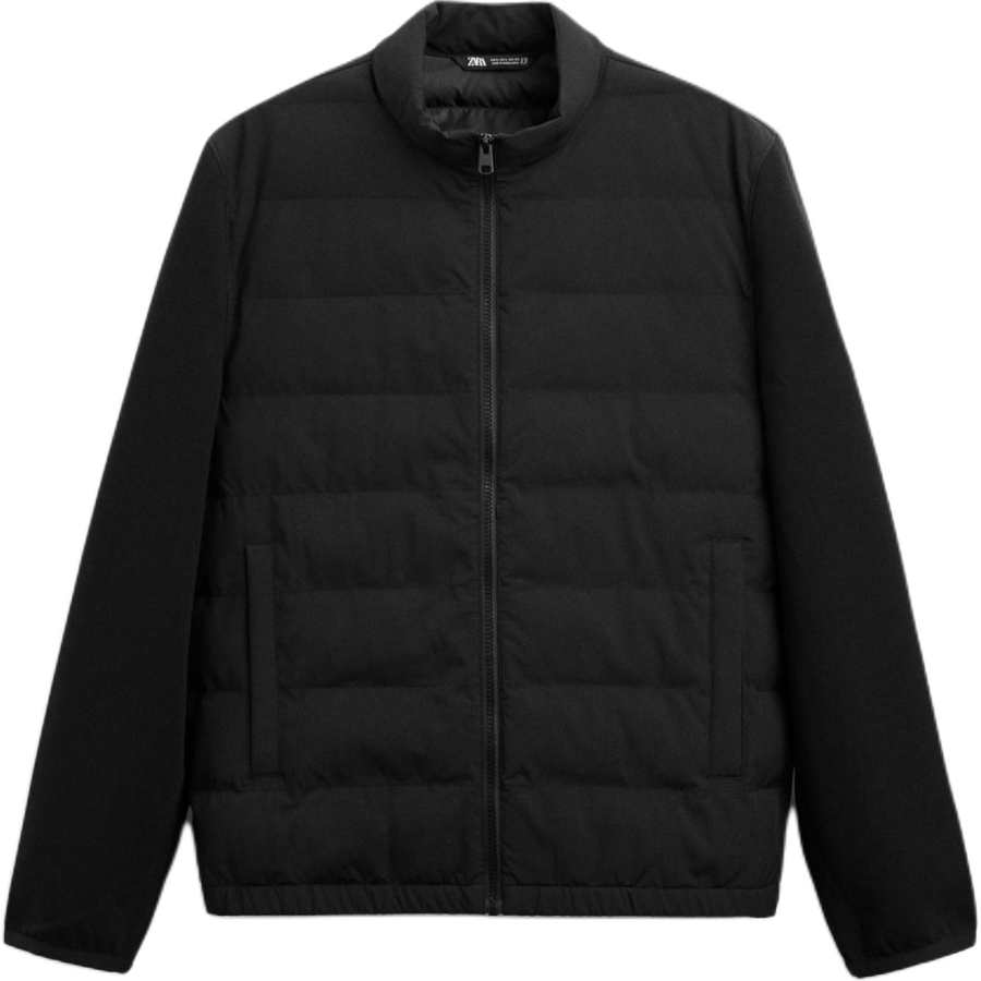 ZARA ZARA Puffer Jackets Men's Black Stand Collar Moderate Other