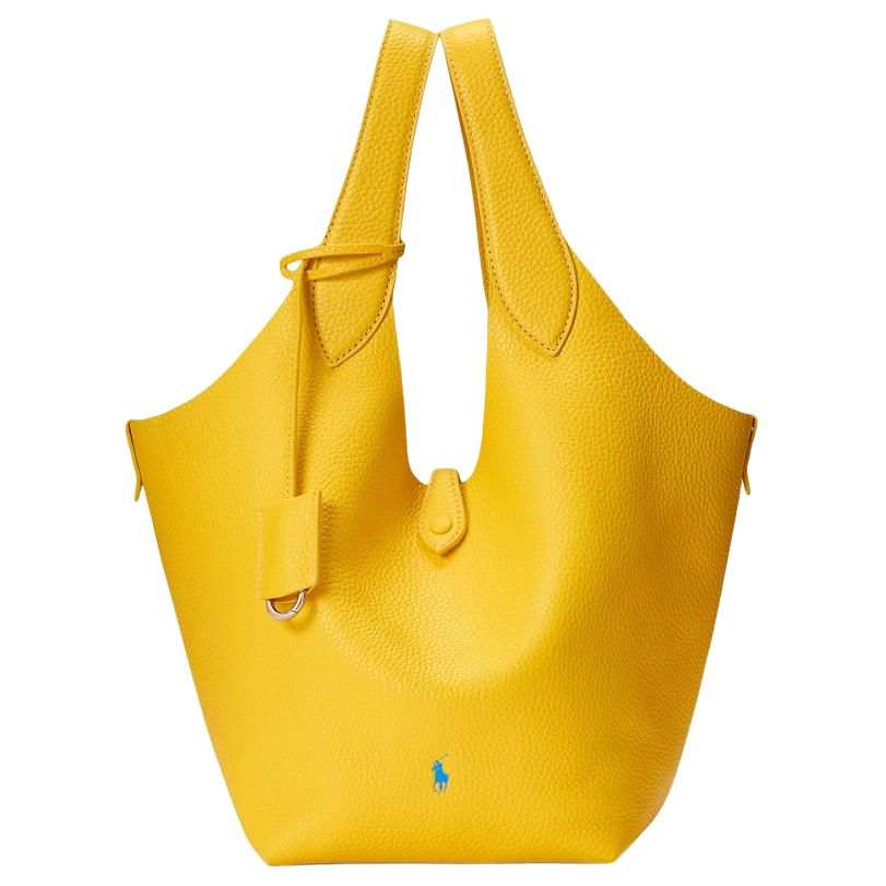 Polo Ralph Lauren Polo Play Cow Leather Handbag Women's Light Yellow