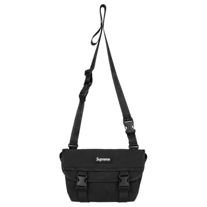 Supreme Supreme Canvas Shoulder Bag, Crossbody Bag Mini Unisex Black