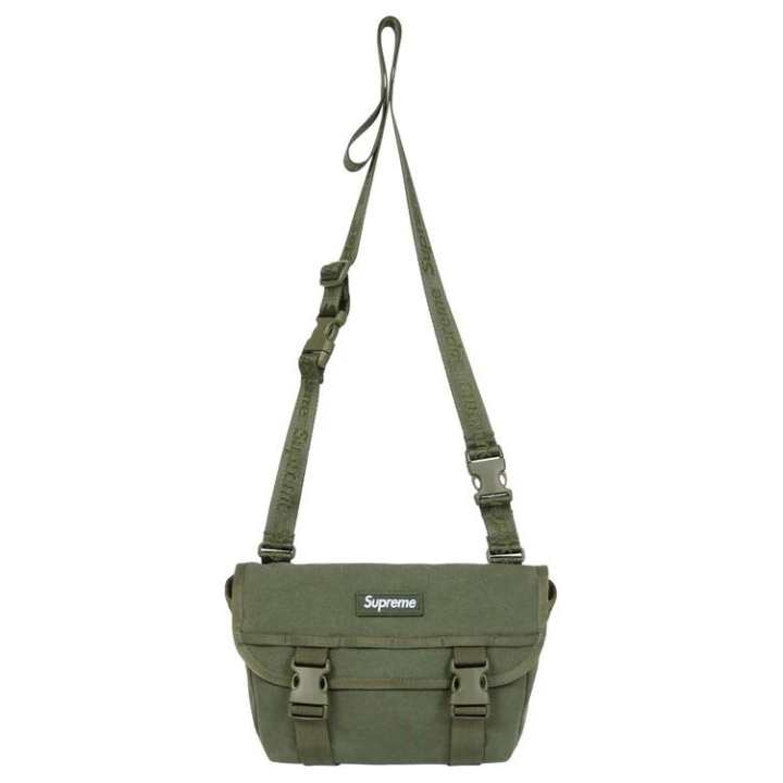 Supreme Supreme Canvas Shoulder Bag, Crossbody Bag Mini Unisex Olive Green