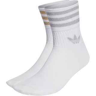 Adidas Originals Crew Socks Women's 2 Pack Gold+Silver