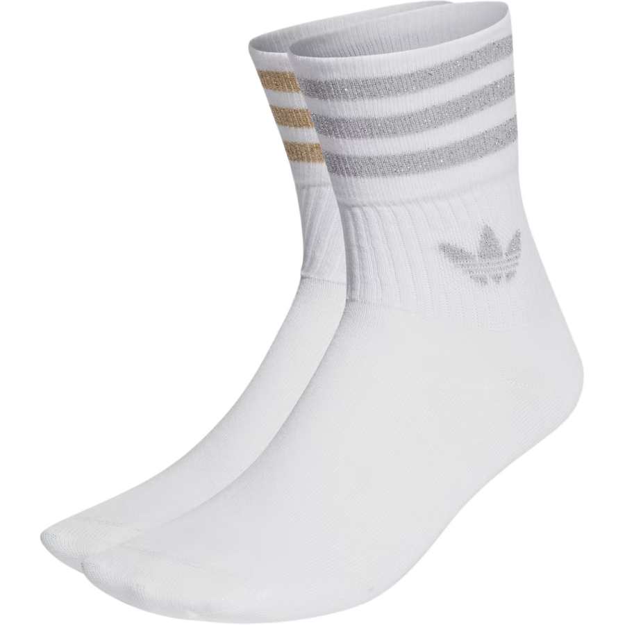 Adidas Originals Crew Socks Women's 2 Pack Gold+Silver