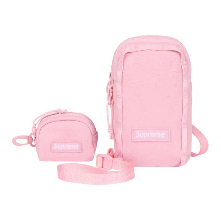 Supreme Supreme Canvas Camera Bag Coin Purse Crossbody Bag Unisex Pink